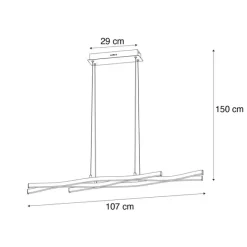 Trio Leuchten Design-Hängeleuchte schwarz mit Silber inkl. LED Dimmbar - Blaze