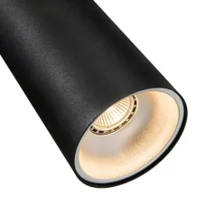 QAZQA Professional Design-Hängeleuchte schwarz inkl. Schienenadapter 1-phasig - Iconic Tubo