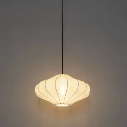 Kinder QAZQA Design-Hängeleuchte Weiße Seide 50 cm - Plu