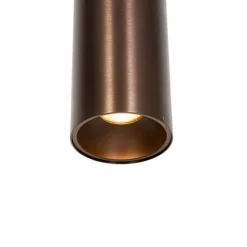 QAZQA Professional Design-Pendelleuchte Dunkelbronze inkl. Schienenadapter 3-Phasen - 3-Phasen Tubo