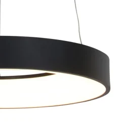 Steinhauer Design-Pendelleuchte Schwarz inkl. dimmbarer LED - Ringlede