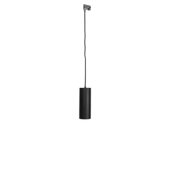 QAZQA Professional Design-Pendelleuchte Schwarz inkl. Schienenadapter 3-Phasen - 3-Phasen Tubo