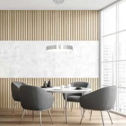 Steinhauer Design-Pendelleuchte Silber inkl. dimmbarer LED - Ringlede