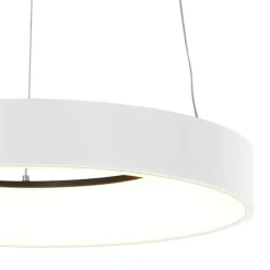 Steinhauer Design-Pendelleuchte weiß inklusive dimmbarer LED - Ringlede