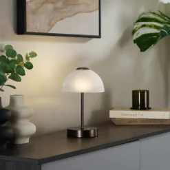 QAZQA Design-Tischleuchte Dunkelbronze inkl. LED Dimmbar - Joya