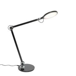 QAZQA Design-Tischleuchte schwarz inkl. LED mit Touch- und Induktionsladegerät - Don