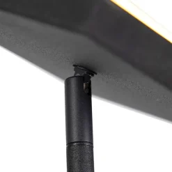 QAZQA Design-Uplighter Jazzy mit Leselampe eckig schwarz