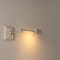 QAZQA Design-Wandleuchte aus Stahl inkl. LED dimmbar - Notia