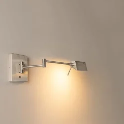 QAZQA Design-Wandleuchte aus Stahl inkl. LED dimmbar - Notia