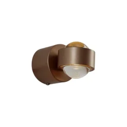 QAZQA Design-Wandleuchte Dunkelbronze inkl. LED IP44 - Lens