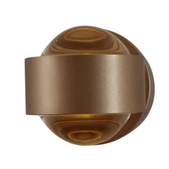 QAZQA Design-Wandleuchte Dunkelbronze inkl. LED IP44 - Lens