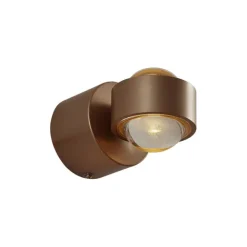 QAZQA Design-Wandleuchte Dunkelbronze inkl. LED IP44 - Lens