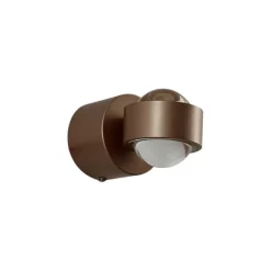 QAZQA Design-Wandleuchte Dunkelbronze inkl. LED IP44 - Lens