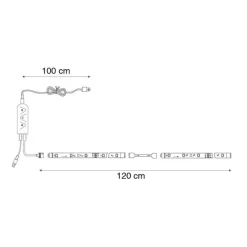 Trio Leuchten Dimmbares LED-Band 1,2 Meter RGBW 2,5W