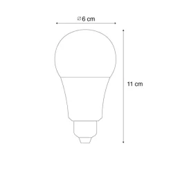 LUUMR E27 Dimmbare LED-Glühbirne A60 Opal 9W 806lm 2700-6500K