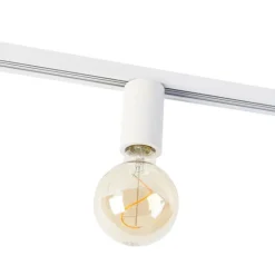 QAZQA E27 Fassung mit Schienenaufhängung für 1-Phasenschiene weiß - Iconic Jeana