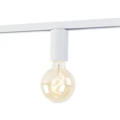 QAZQA E27 Fassung mit Schienenaufhängung für 1-Phasenschiene weiß - Iconic Jeana