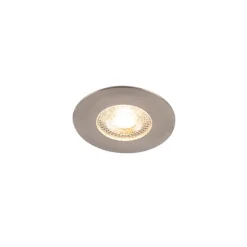 QAZQA Einbaustrahler Silber inkl. LED 3-Stufen-Dimmbar IP44 - Ulo