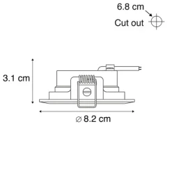 QAZQA Einbaustrahler Silber inkl. LED 3-Stufen-Dimmbar IP44 - Ulo