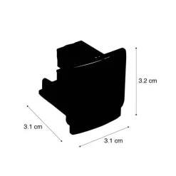 QAZQA Endkappe für 3-phasiges Schienensystem weiß - 3-phasig