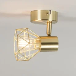 QAZQA 4er Set Art Deco Spot Messing dreh- und neigbar - Mosh 1