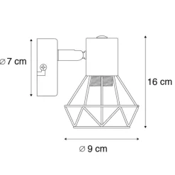 QAZQA 4er Set Art Deco Spot Messing dreh- und neigbar - Mosh 1