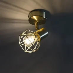 QAZQA 4er Set Art Deco Spot Messing dreh- und neigbar - Mosh 1