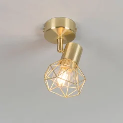 QAZQA 3er Set Art Deco Spot Messing dreh- und neigbar - Mosh 1