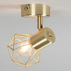 QAZQA 3er Set Art Deco Spot Messing dreh- und neigbar - Mosh 1