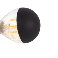 LUEDD 5er Set E14 dimmbare LED Filament Glühbirnen P45 schwarz 300lm 2700K