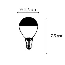LUEDD 5er Set E14 dimmbare LED Filament Glühbirnen P45 schwarz 300lm 2700K