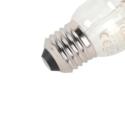 LUEDD 5er Set E27 dimmbare LED Filament Glühbirnen G95 schwarz 550lm 2700K