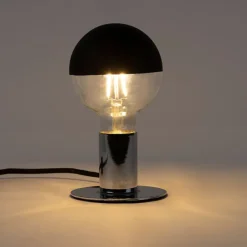 LUEDD 5er Set E27 dimmbare LED Filament Glühbirnen G95 schwarz 550lm 2700K