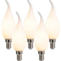 LUEDD 5er Set E14 dimmbare LED Glühlampen F35 matt 3W