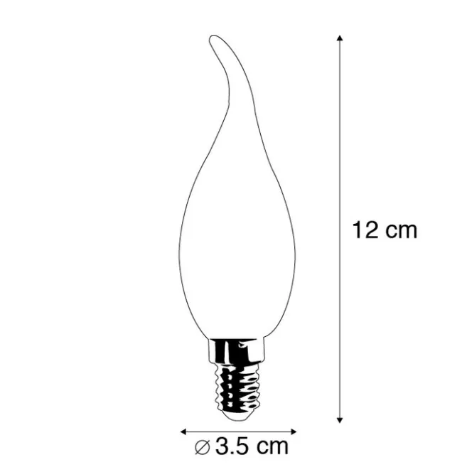 LUEDD 5er Set E14 dimmbare LED Glühlampen F35 matt 3W