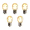 LUEDD 5er Set E27 dimmbare LED-Glühbirnen P45 Goldline 3,5W 330lm 2100K