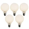 LUEDD 5er Set E27 dimmbare LED-Glühbirnen Opal G95 5W 450lm 3000K