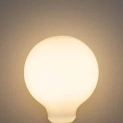 LUEDD 5er Set E27 dimmbare LED-Glühbirnen Opal G95 5W 450lm 3000K