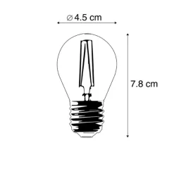 LUEDD 5er Set E27 dimmbare LED-Glühbirnen P45 4W 330lm 2100K
