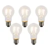 LUEDD 5er Set E27 LED Filament Glühbirnen A60 2W 210lm 2200K