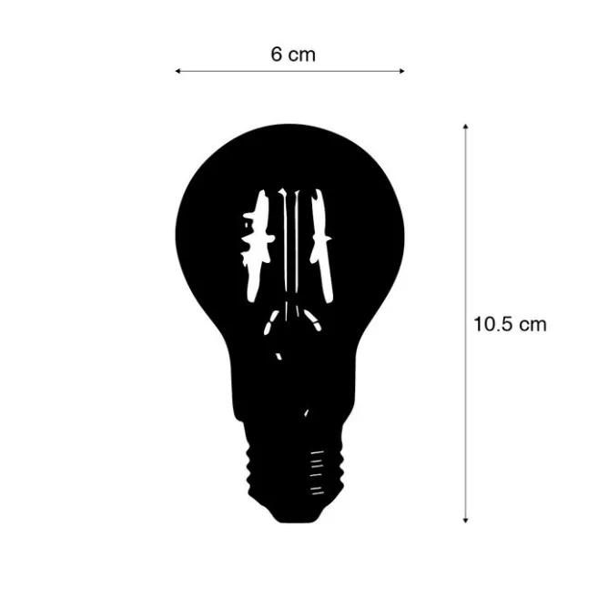 LUEDD 5er Set E27 LED Filament Glühbirnen A60 2W 210lm 2200K