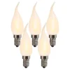 LUEDD 5er Set E14 LED gefrostete Kerzenlampe BXS35 1W 100 Lumen 2200K
