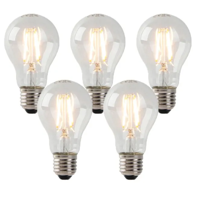 LUEDD 5er Set E27 LED Glühlampen Klarglas 3W 250 lm 2200K