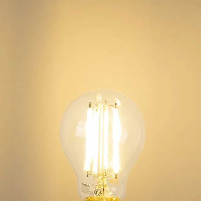 LUEDD 5er Set E27 LED-Glühbirnen A60 Klar 4,9W 1055lm 2700K