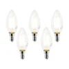 LUEDD 5er Set E14 LED-Glühbirnen B35 Klar 2,2W 470lm 2700K