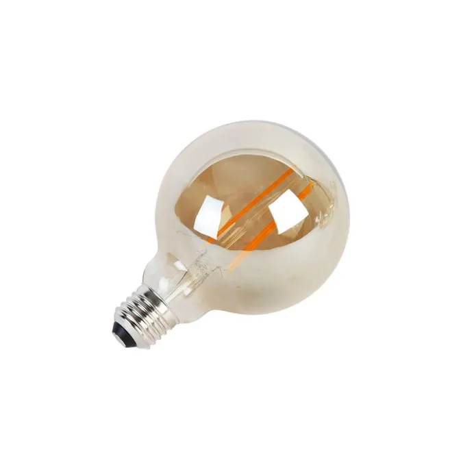 LUEDD 5er Set E27 3-Stufen dimmbar LED Glühbirnen G95 Gold Glas 5W 380lm 2200K