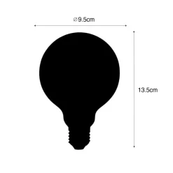 LUEDD 5er Set E27 3-Stufen dimmbar LED Glühbirnen G95 Matt 5W 550lm 3000K