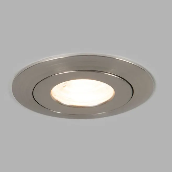 QAZQA 3er Set Einbaustrahler Stahl inkl. LED IP44 - Relax LED