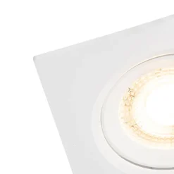 QAZQA 3er Set Einbaustrahler weiß inkl. LED 3-stufig dimmbar - Miu