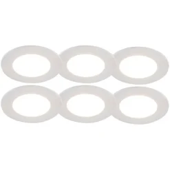 QAZQA 6er Set Einbaustrahler weiß inkl. LED 3-Stufen dimmbar IP65 - Blanca
